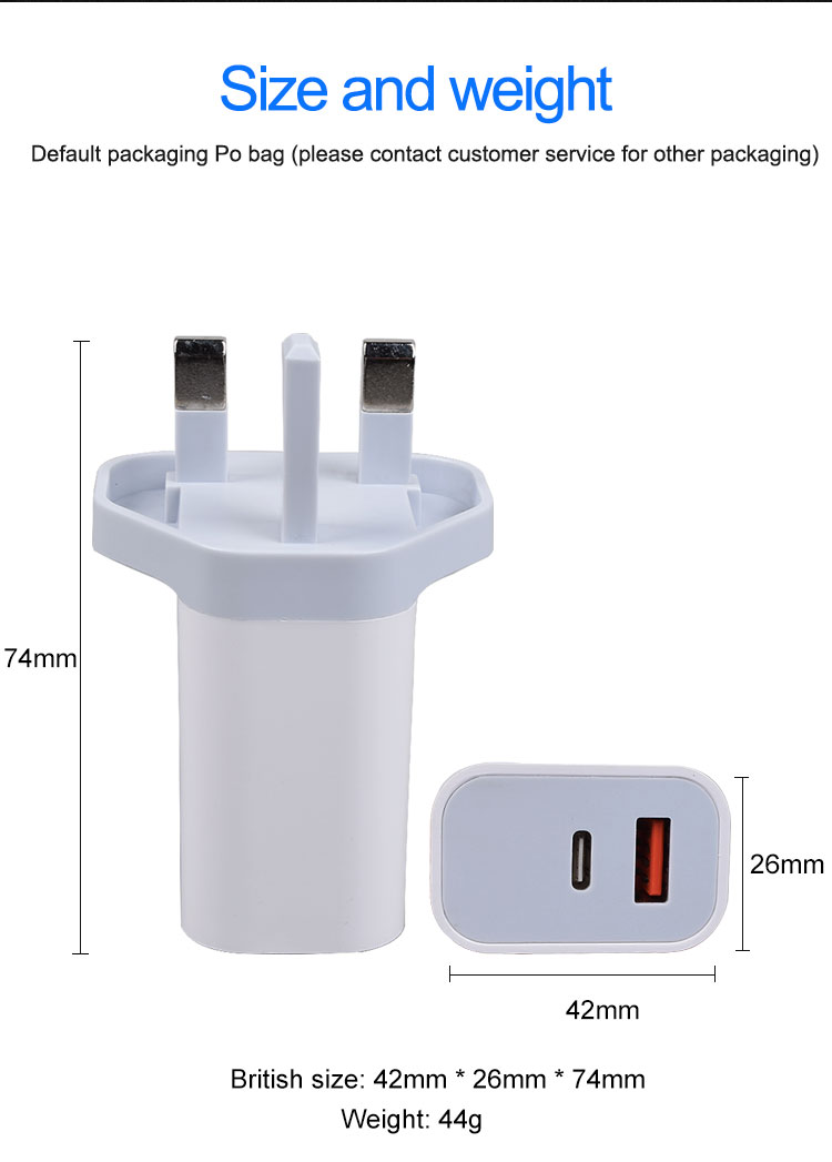 20w PD Wall Charger UK 
