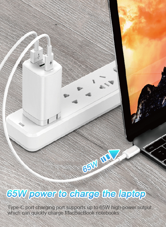PD 3.0 Fast Wall Charger,  65W GAN Fast Wall Charger,  QC3.0 PD USB C wall charger